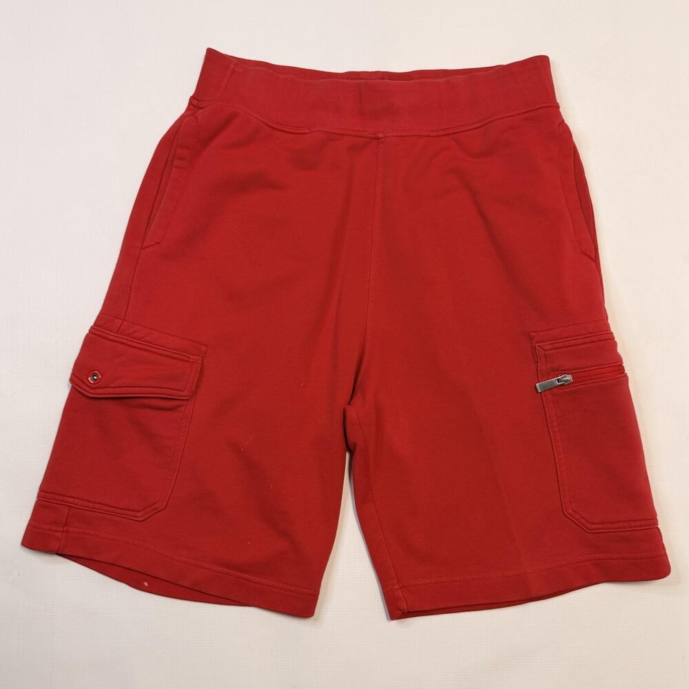 Nike Sweat Shorts Mens Large Red 11 Inseam Elastic Waist Cargo Pockets Lounge
